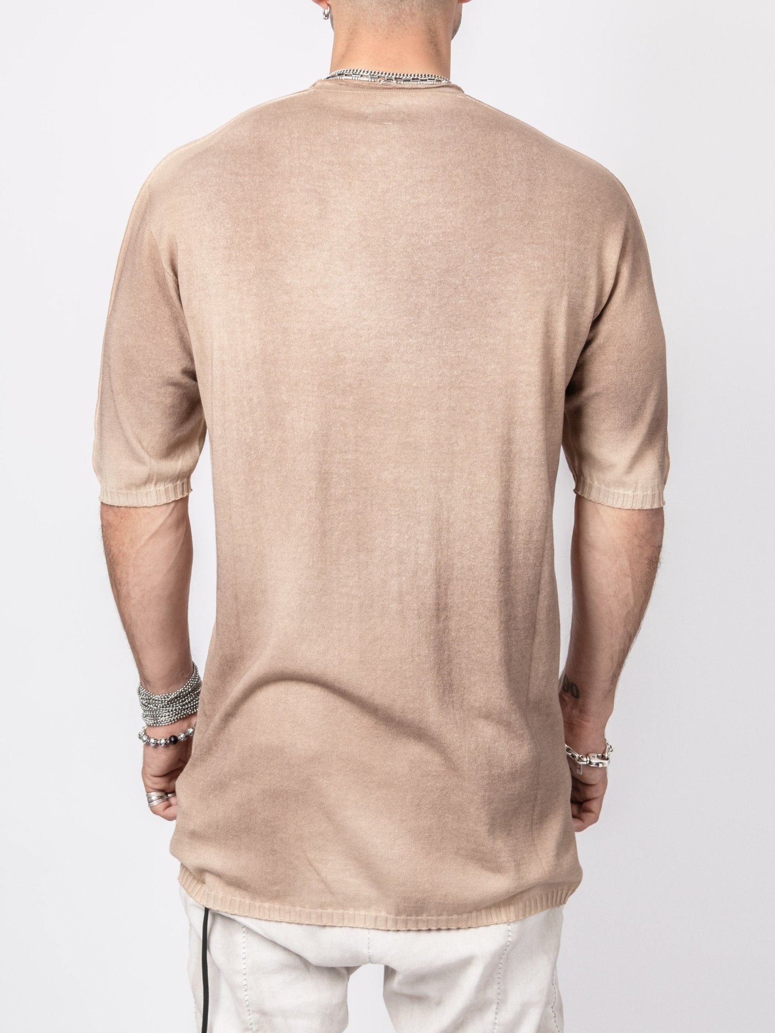 Distressed Knit Cotton Top - by MD75