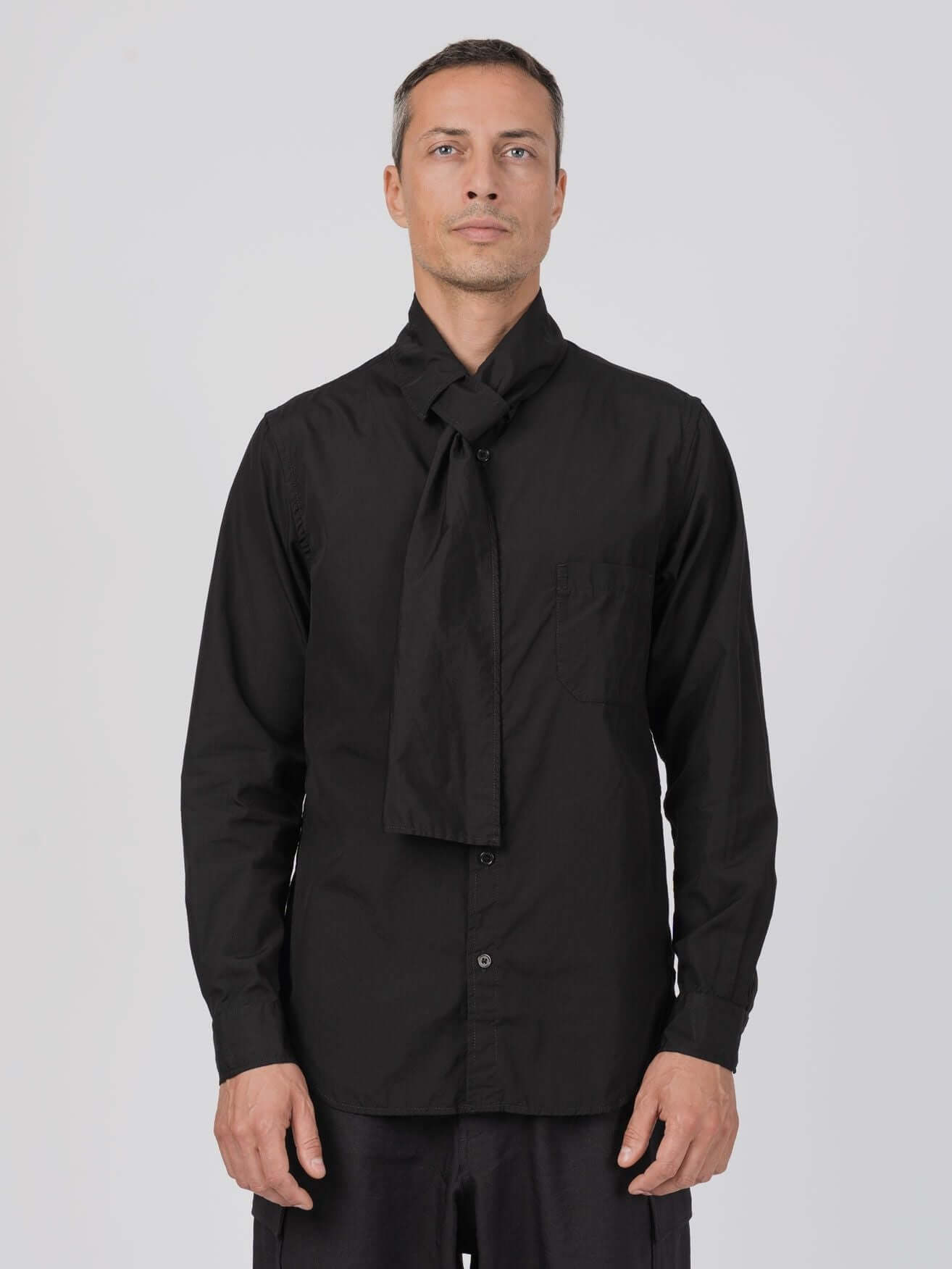 Футболка с Y-образным воротником Yohji Yamamoto