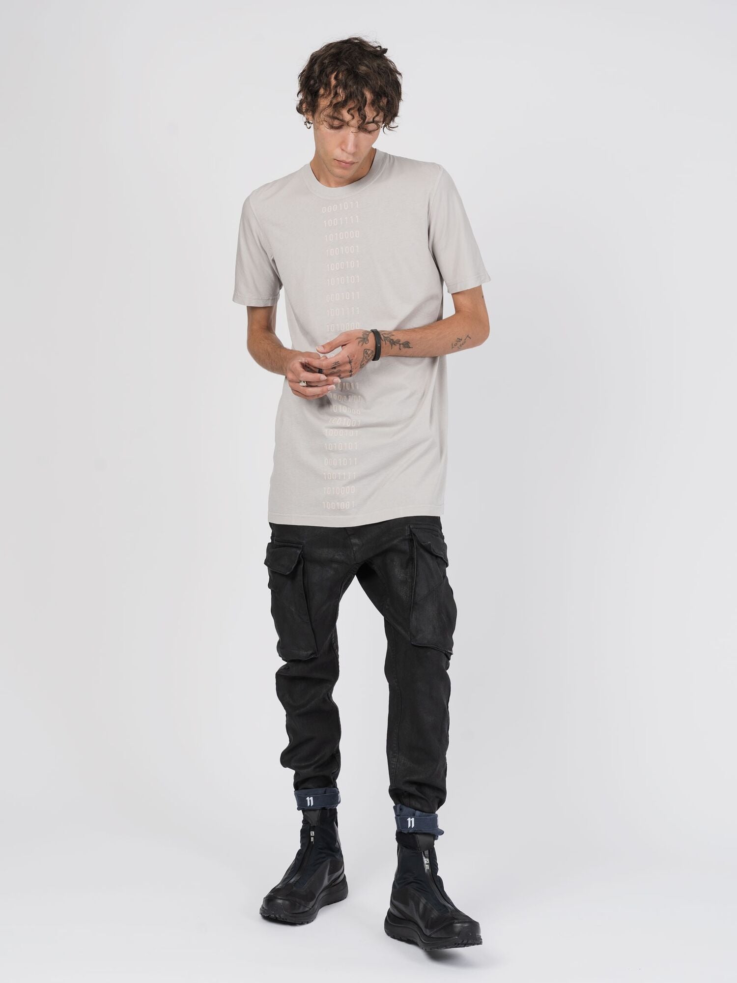 11 by Boris Bidjan Saberi TS5 T-Shirt Light Grey