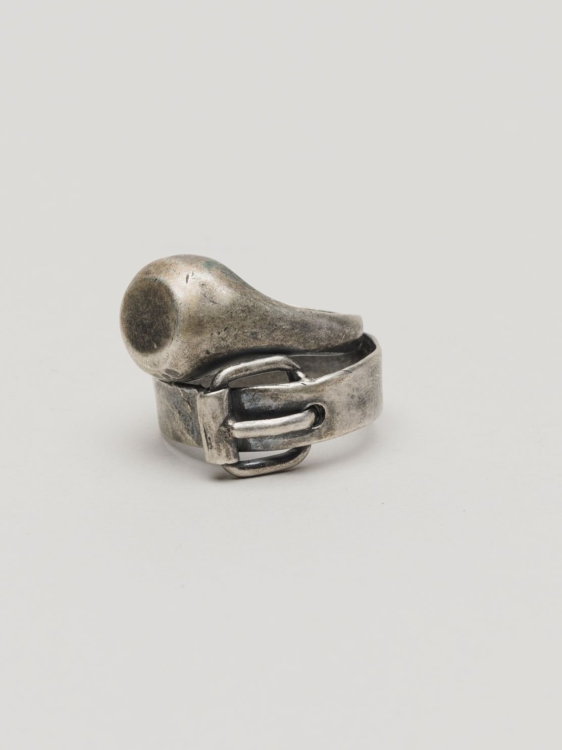 Goti Double Signet Silver Ring