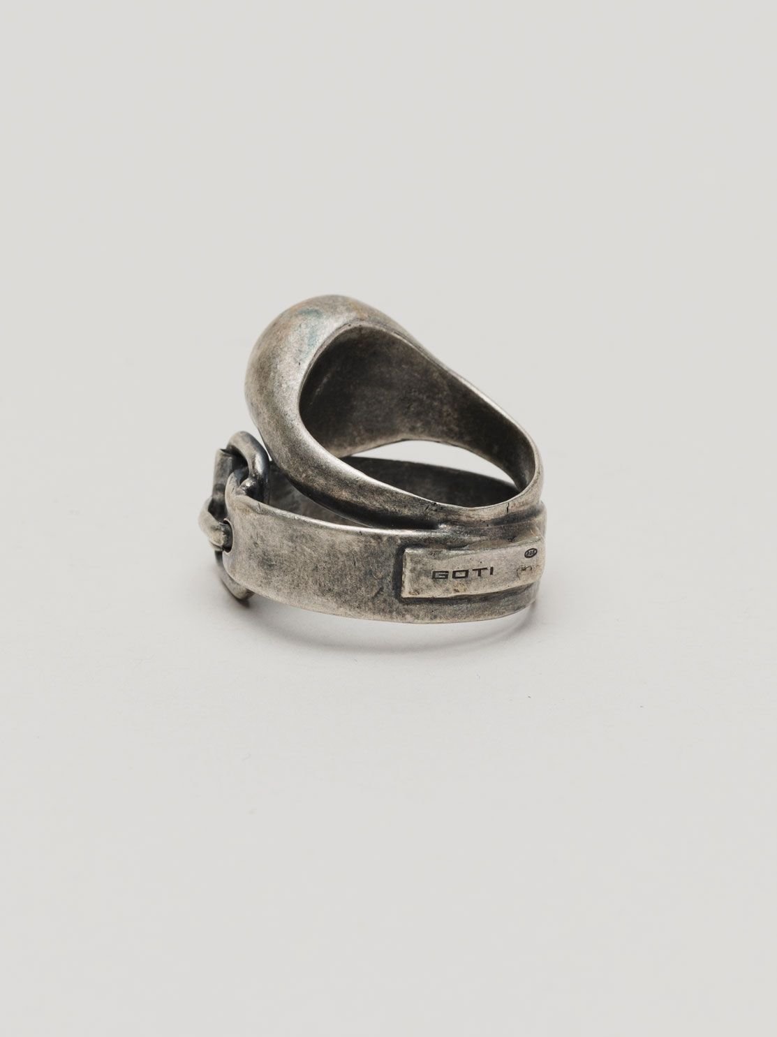 Goti Double Signet Silver Ring