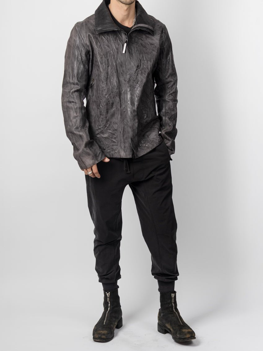 Garment - Dyed Lambskin Spine Jacket - by ISAAC SELLAM