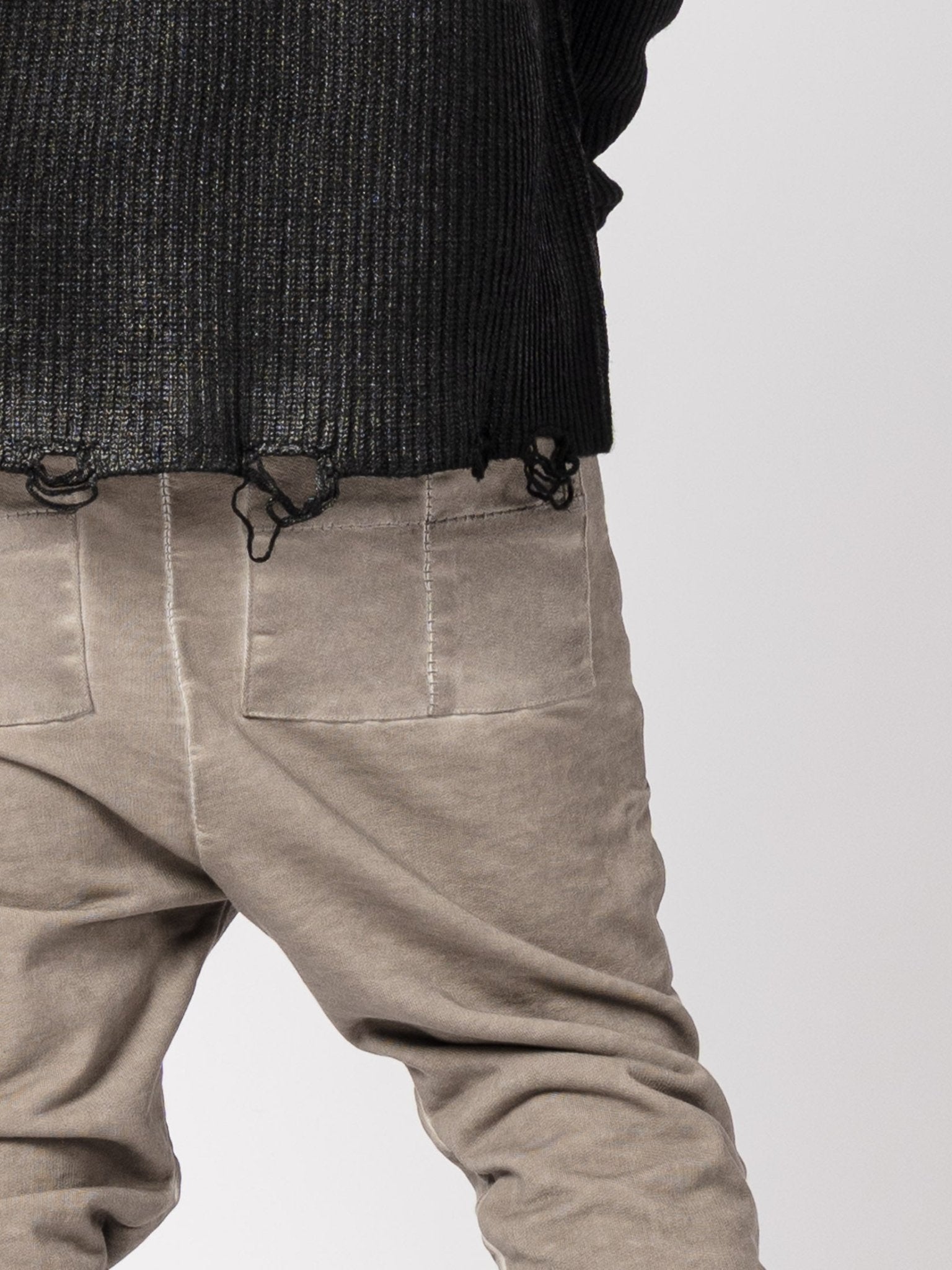 Laminated Light Cotton Ribbed Knit - by MD75