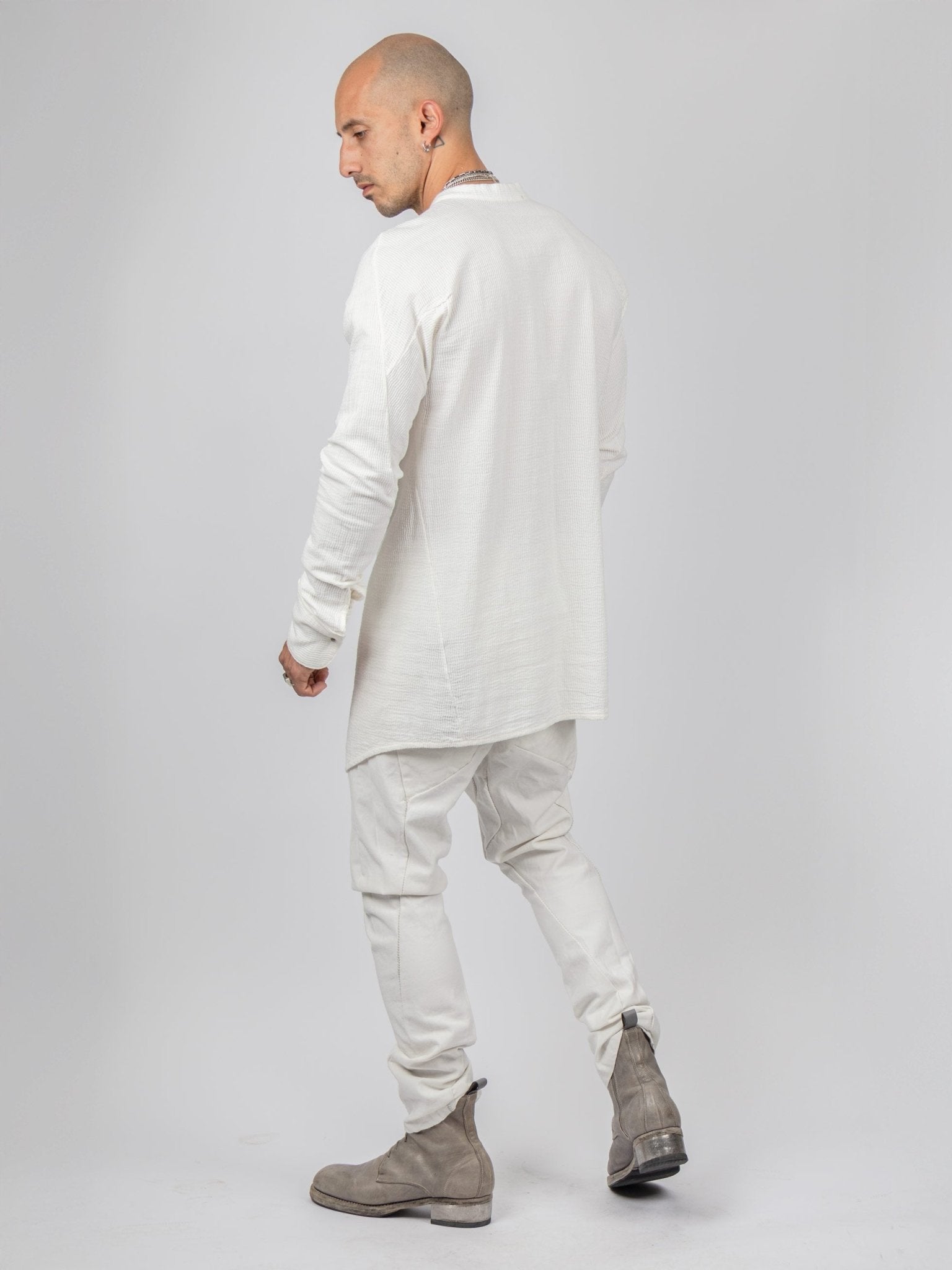 LC4 Pockets Armure Cotton Pants — White - by Isaac Sellam