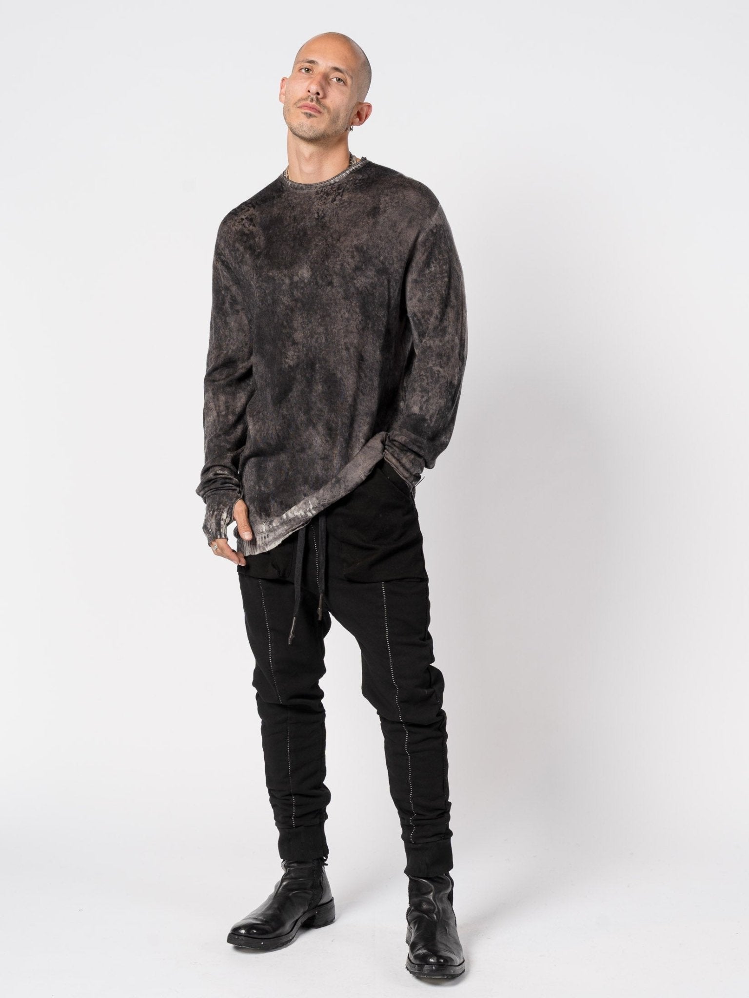 Light Wool Knit with Sponged Dyeing - by MD75