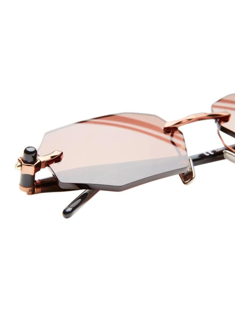 KUBORAUM P63 Bronze sunglasses, side profile.