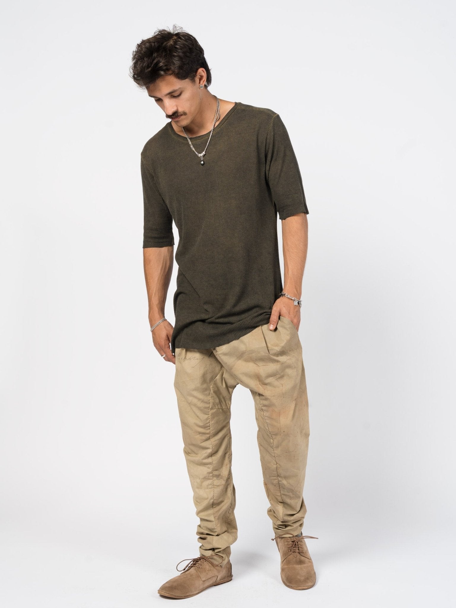 Ribbed Cotton Tee - by AITO