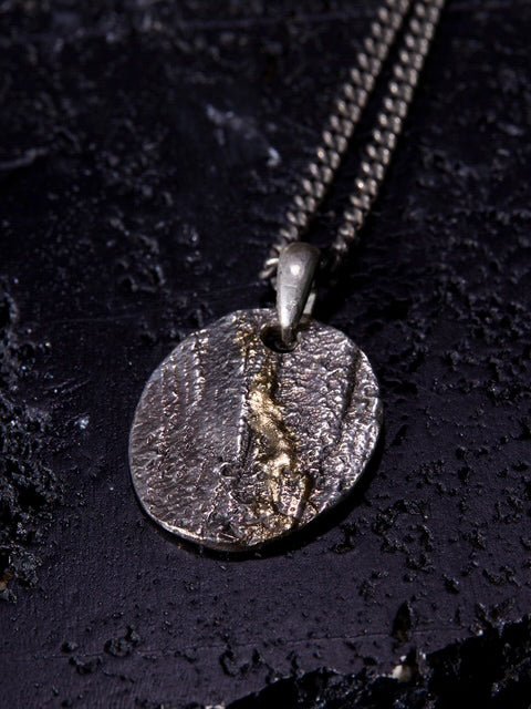 Round Pendant Necklace with Gold - INN7