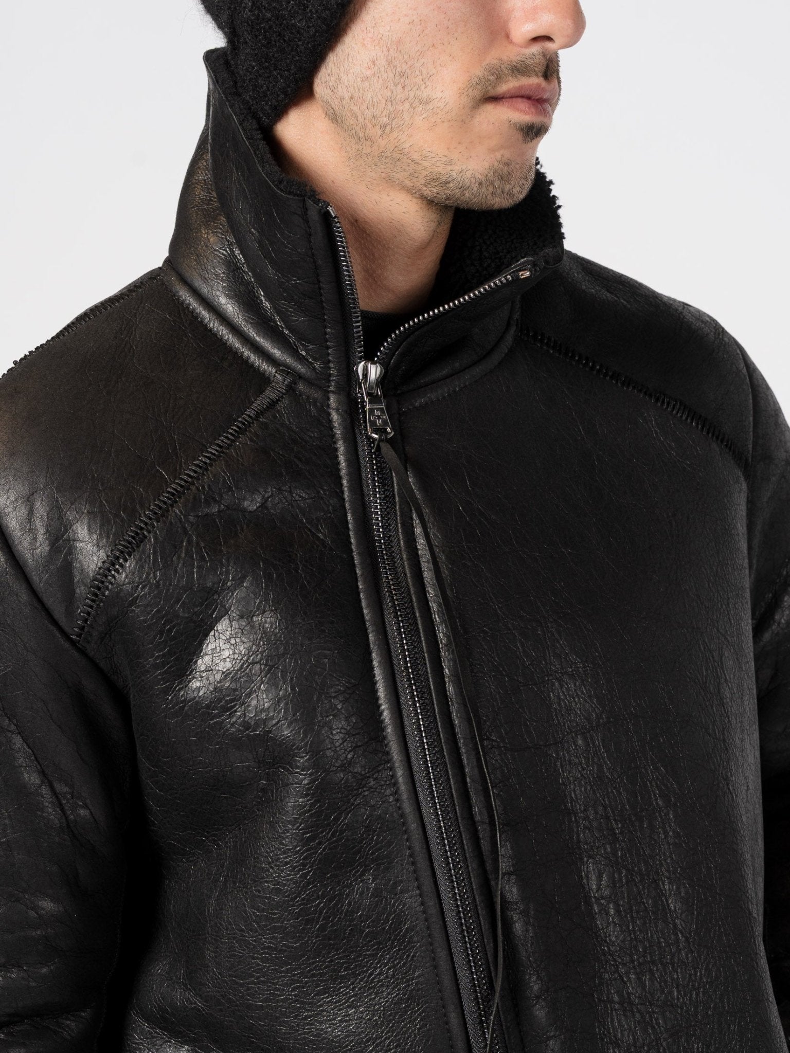 Shearling and Wool Mixed - Media Jacket - by MD75