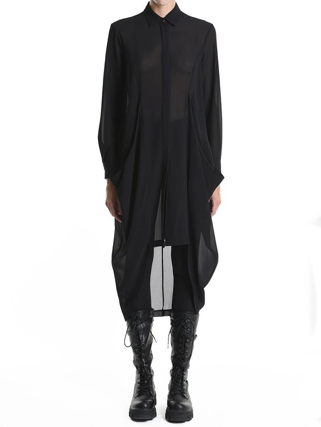 Shirt Dress with Oversized Pockets - by LA HAINE INSIDE US