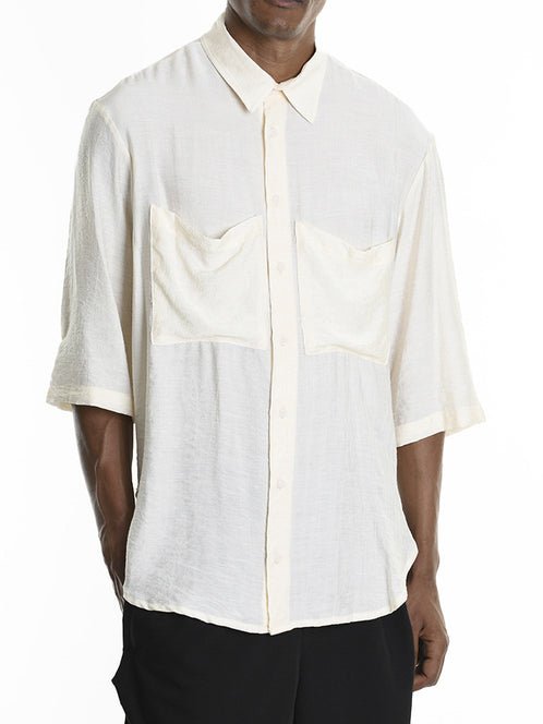 Short Sleeve Shirt with Front Pockets - by LA HAINE INSIDE US