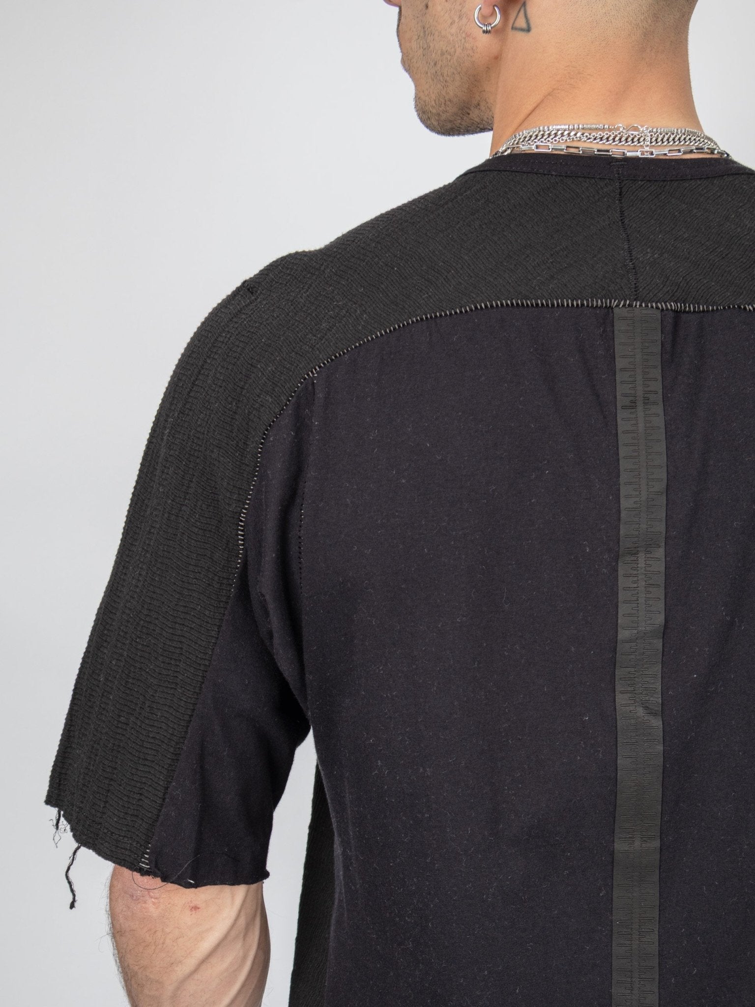 Staple 69 Micro Ondes Organic Cotton T-Shirt — Black - by Isaac Sellam