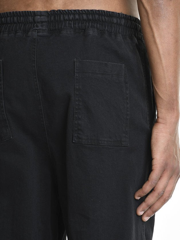 Stretch Bull Cotton Drawstring Trousers - by LA HAINE INSIDE US
