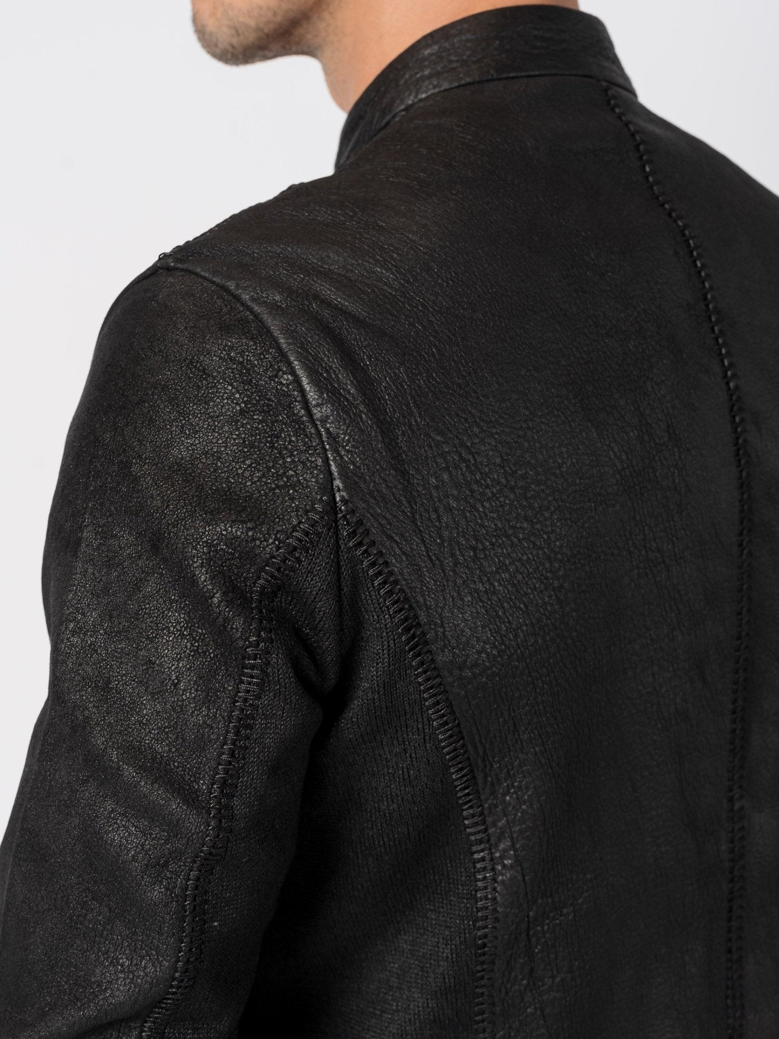 Stretch Leather Jacket - by MD75