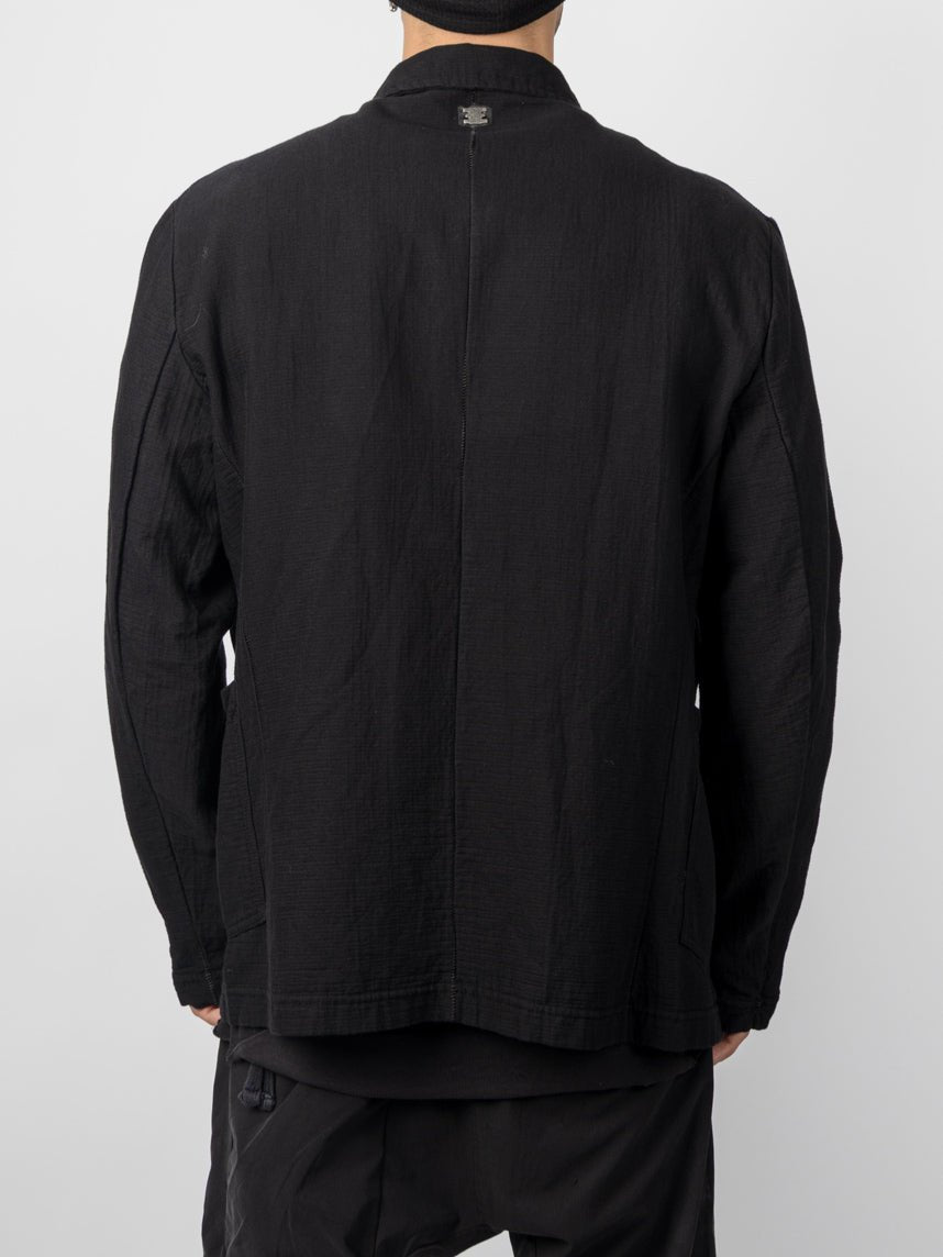 Structured Cotton Worker Jacket with Metal Staple - by ISAAC SELLAM