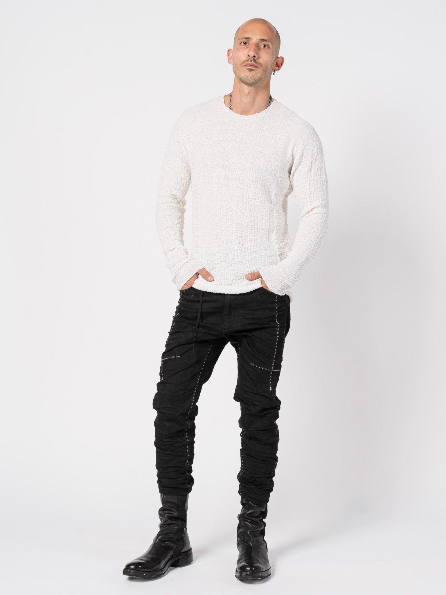 Textured Mixed - Fabric Knit - by MD75