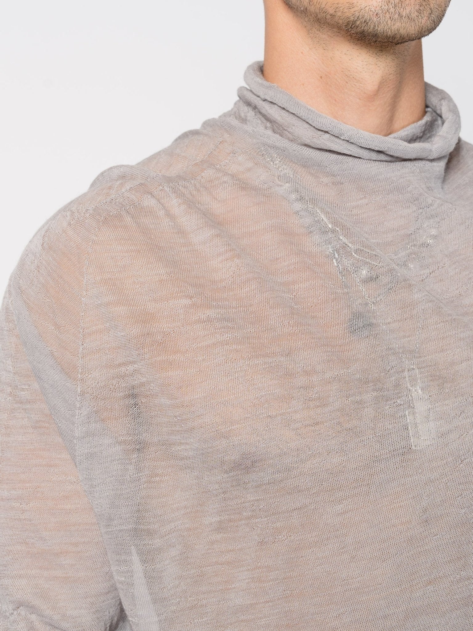 Thin Wool High Neck Knit - by MD75