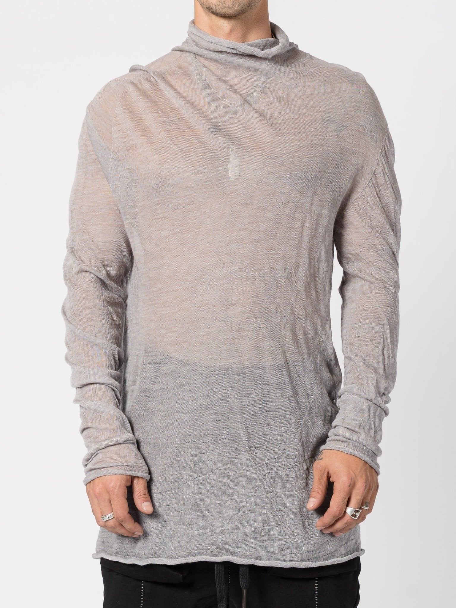 Thin Wool High Neck Knit - by MD75