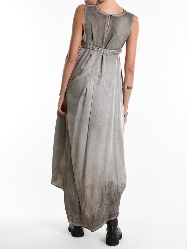 Viscose Satin Asymmetrical Dress - by LA HAINE INSIDE US