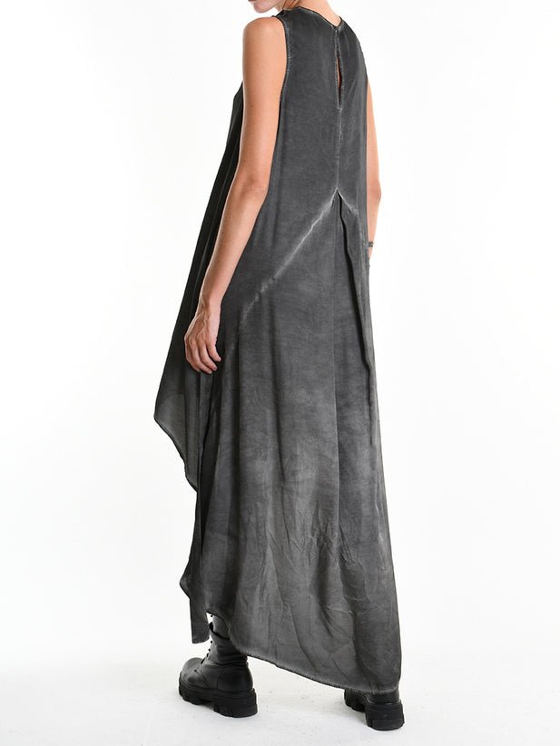 Viscose Satin Asymmetrical Dress - by LA HAINE INSIDE US